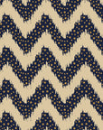 Caramel Drip Midnight chevron wallpaper in midnight and brass