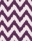 Caramel Drip Plum chevron wallpaper in plum and pearl
