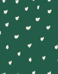 Caramel Haze Emerald brushstroke dot wallpaper in emerald and ivory