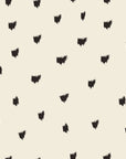 Caramel Haze Ivory brushstroke dot wallpaper in ivory and charcoal