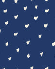 Caramel Haze Navy brushstroke dot wallpaper in navy and ivory