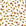 Cerulean Petal Marigold ditsy botanical wallpaper in marigold and brick
