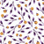 Cerulean Petal Plum ditsy botanical wallpaper in plum and gold