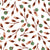 Cerulean Petal Terracotta ditsy botanical wallpaper in terracotta and sage