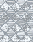 Chevron Etch Pewter geometric diamond wallpaper in pewter and white