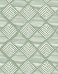 Chevron Etch Sage geometric diamond wallpaper in sage and white