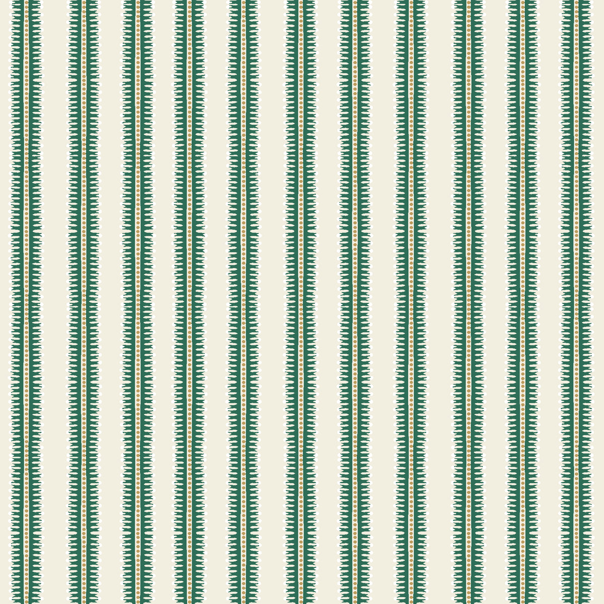 Citrine Column Emerald stripe wallpaper in emerald and gold