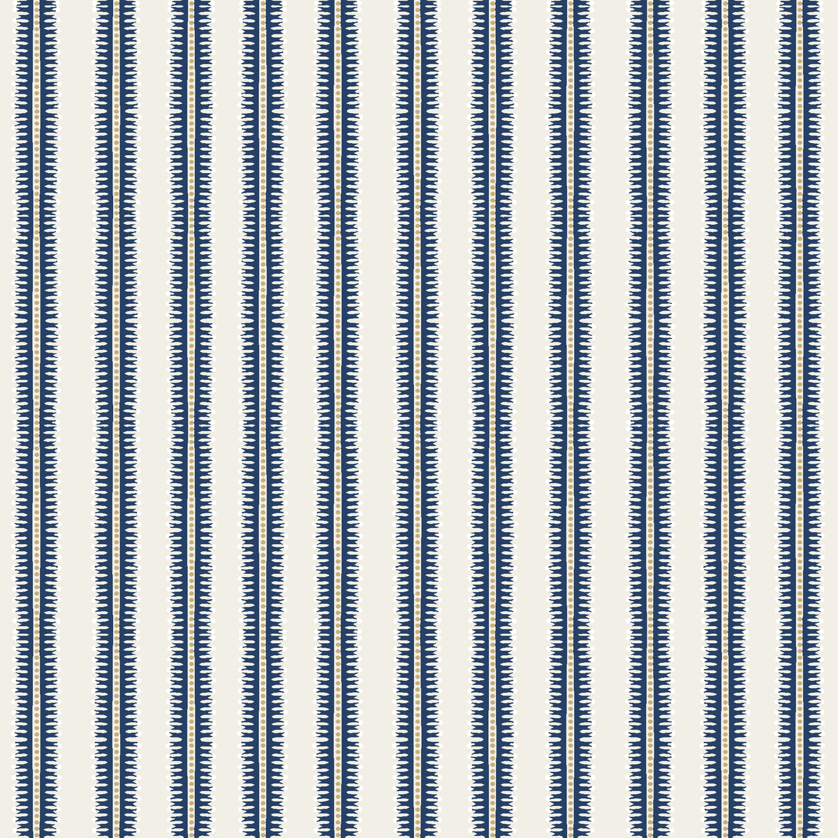 Citrine Column Navy stripe wallpaper in navy and champagne