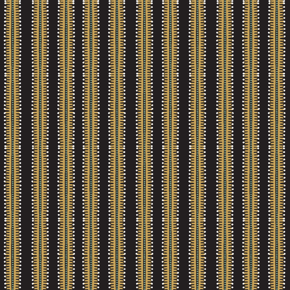 Citrine Column Noir stripe wallpaper in noir and gold
