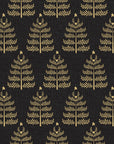 Clipped Dreams Noir tree wallpaper in black and gold