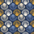 Coastal Scallop Navy scallop shell wallpaper in navy and gold