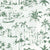 Coastal Village Sage palm toile wallpaper in sage green