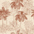 Conservatory Greens Terracotta tropical palm toile wallpaper in terracotta and sand