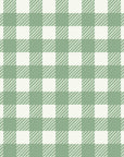 Cotton Candy Sage gingham wallpaper in sage and cream