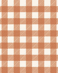 Cotton Candy Terracotta gingham wallpaper in terracotta and cream