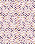 Crossroads Plum geometric wallpaper in plum and rose