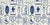 Desert Charms Indigo western icon wallpaper in indigo and cream