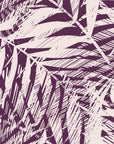 Desert Frond Plum palm frond wallpaper in plum and blush