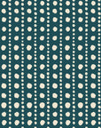 Dot Column Peacock dotted wallpaper in peacock teal and pearl
