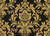 Dreamy Fern Dial Gilt fern damask wallpaper in gold and black