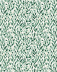 Drifting Petals Emerald abstract petal wallpaper in emerald and sage