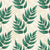 Driftwood Fern Emerald fern frond wallpaper in emerald and ivory