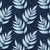 Driftwood Fern Midnight fern frond wallpaper in midnight and mist