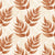 Driftwood Fern Terracotta fern frond wallpaper in terracotta and sand