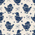 Duckling Waltz Navy ducklings wallpaper in linen and navy