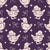 Duckling Waltz Plum ducklings wallpaper in plum and blush