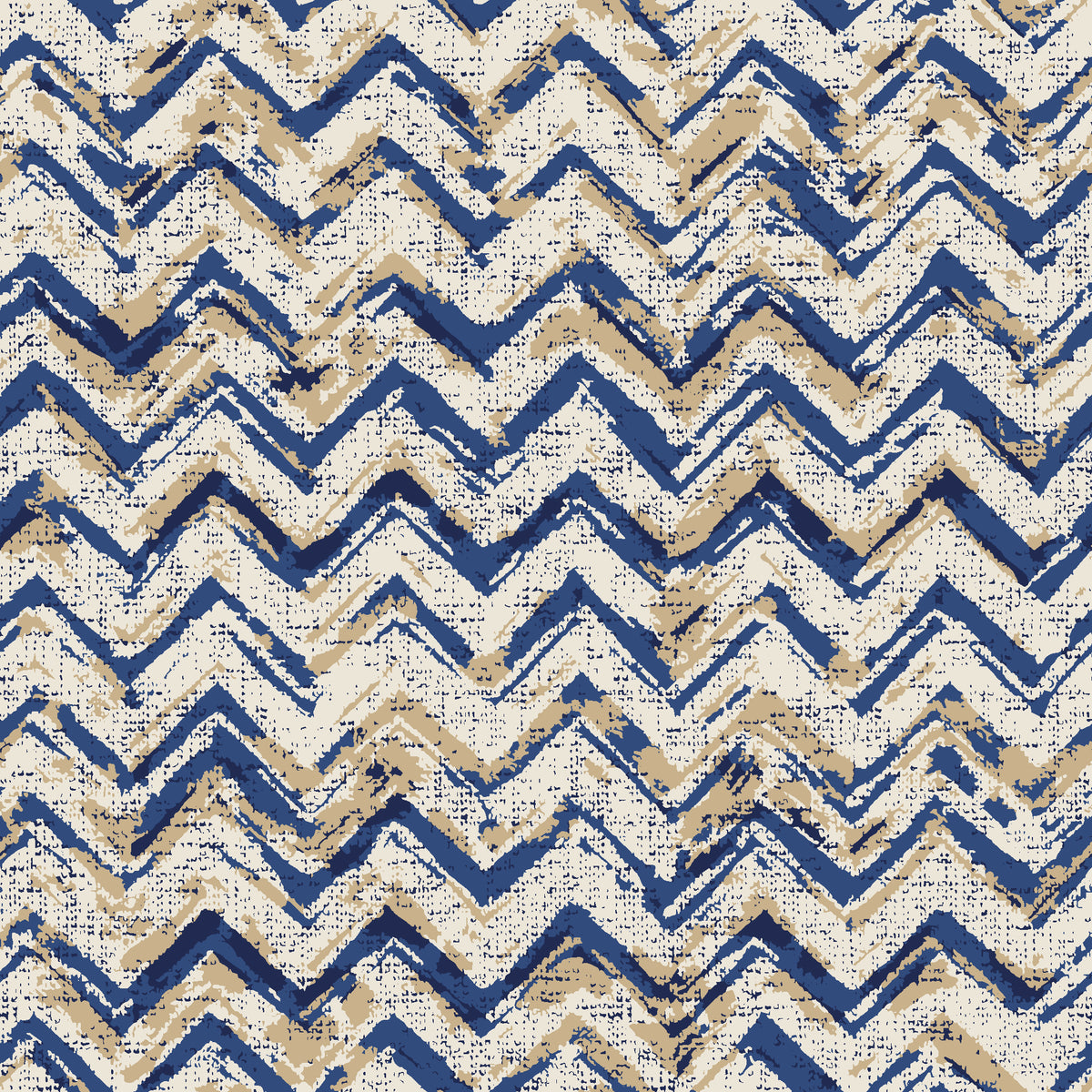 Dusk Passage Indigo chevron wallpaper in indigo and ivory