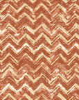 Dusk Passage Terracotta chevron wallpaper in terracotta and sand