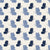 Dust & Wing Navy butterflies wallpaper in navy and linen