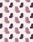Dust & Wing Plum butterflies wallpaper in plum and pearl