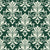 Ethereal Flowers Emerald damask wallpaper in emerald green and ivory
