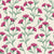 Evening Garden Linen botanical floral wallpaper in linen and berry