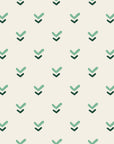 Falling Grace Emerald chevron wallpaper in emerald and ivory