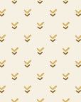 Falling Grace Ochre chevron wallpaper in ochre gold and cream