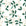 Falling Softly Emerald botanical leaf wallpaper in emerald and ivory