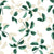 Falling Softly Emerald botanical leaf wallpaper in emerald and ivory