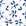 Falling Softly Navy botanical leaf wallpaper in navy and mist