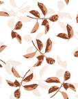 Falling Softly Terracotta botanical leaf wallpaper in terracotta and blush