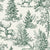 Frost & Fable Forest woodland toile wallpaper in forest green and ivory