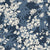 Frost Garden Veil Slate floral wallpaper in slate and ivory