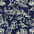 Garden Folly Midnight pastoral toile wallpaper in midnight and cream