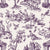Garden Folly Plum pastoral toile wallpaper in plum and ivory
