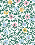 Garden Reverie Emerald floral wallpaper in emerald and gold
