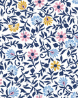 Garden Reverie Midnight floral wallpaper in midnight navy and gold