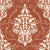 Gentlebotan Terracotta botanical damask wallpaper in terracotta and cream