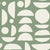 Geo Eclipse Sage organic shapes wallpaper in sage and ivory